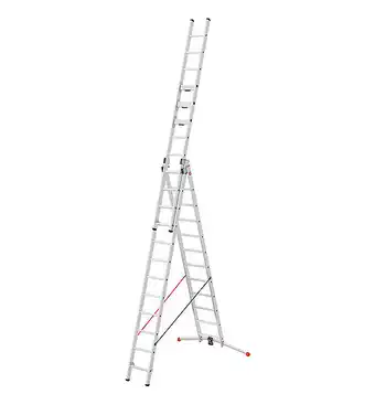 Bricomarché Echelle transformable 3 plans 3x12 échelons 8m80 en aluminium hailo s 120 pro offre