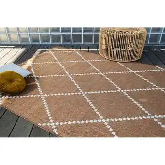 Bricomarché Tapis intérieur - ethnik - 120 x 160 cm - marron/ivoire - cezare offre