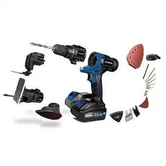 Bricomarché Hyundai - outil sans fil 20v 4 en 1 - perceuse-visseuse - scie sauteuse - ponceuse - outil multifonction - hpv20v4in1 offre