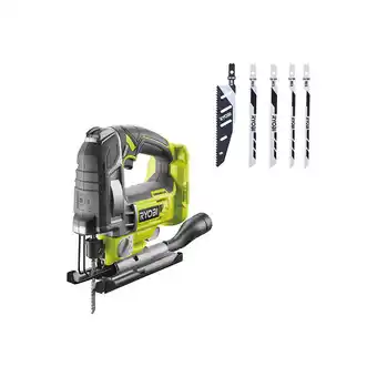 Bricomarché Pack ryobi - scie sauteuse pendulaire r18js7-0 18v oneplus brushless - 135 mm sans batterie ni chargeur - pack de 5 lames rak offre