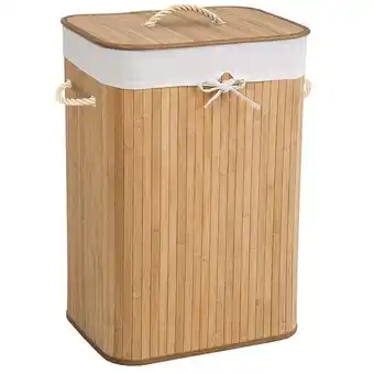 Bricomarché Panier à linge bambou rectangulaire offre