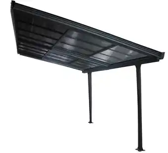 Toit terrasse 12,04 m2 - toit amovible en polycarbonate - dimensions 3x4 m