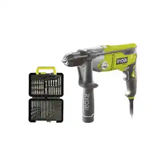 Bricomarché Pack ryobi perceuse à percussion rpd1200-k - 1200w - coffret de 60 accessoires - rak60ddf offre