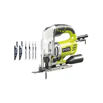 Bricomarché Pack ryobi scie sauteuse pendulaire rjs850ka5 - 600w - 85mm - bois - lot de 5 lames - lame baïonnette bois - 10 tpi - rak01js offre