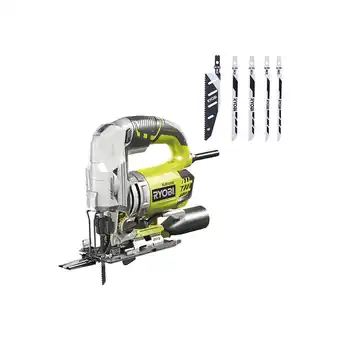 Bricomarché Pack ryobi scie sauteuse pendulaire - 680 w - 105mm - lot de 5 lames - 100mm - rak05jsbfc offre