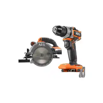Bricomarché Pack aeg perceuse à percussion - scie circulaire - 18 v - subcompact - brushless offre