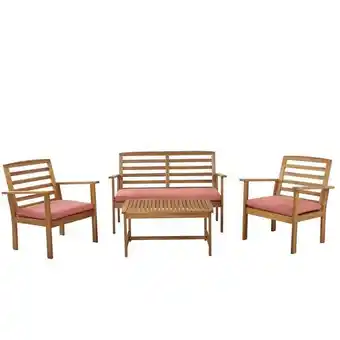 Bricorama Salon de jardin loma en bois d'acacia 4 places coloris terracotta offre