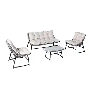 Bricorama Guahana salon jardin bas résine gris offre