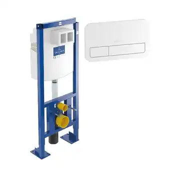 Villeroy et boch bati support wc viconnect avec plaque blanche