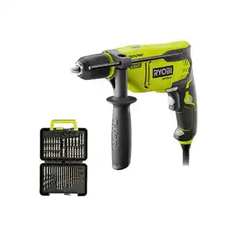 Bricorama Pack ryobi - perceuse à percussion - rpd800-k - 800w - coffret rak60ddf 60 accessoires - perçage et vissage offre