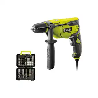 Bricorama Pack ryobi - perceuse à percussion rpd680k - 680w - coffret rak60ddf - 60 accessoires - perçage et vissage offre