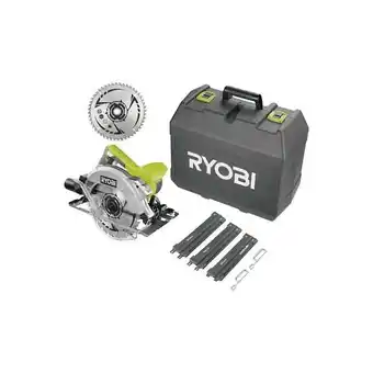 Bricorama Pack ryobi scie circulaire rcs1600-k2b - 1600w - 66mm - 1 lame 48 dents - 1 lame 24 dents - guide de coupe - rak03sr offre