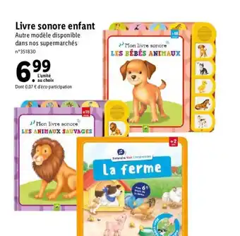 Livre sonore enfant
