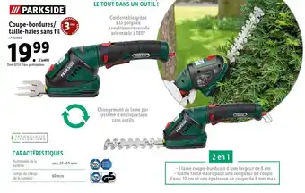 Lidl Coupe-bourdures taille-haies sans fil offre