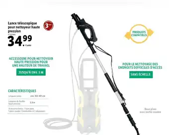Lidl Lance télescopique pour nettoyeur haute pression offre