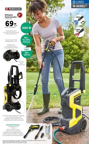 Lidl Nettoyeur haute pression offre