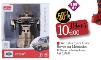 Transformers Land Rover ou Mercedes