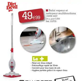 Kandy Balai vapeur et nettoyeur multifonctions offre
