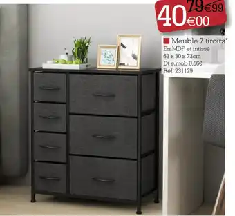 Kandy Meuble 7 tiroirs offre