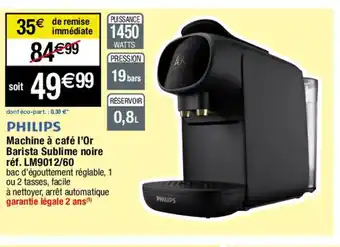 Migros PHILIPS Machine à café l'Or Barista Sublime noire offre