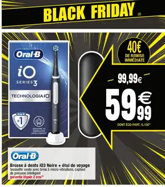 Migros Brosse à dents i03 Noire + étui de voyage offre