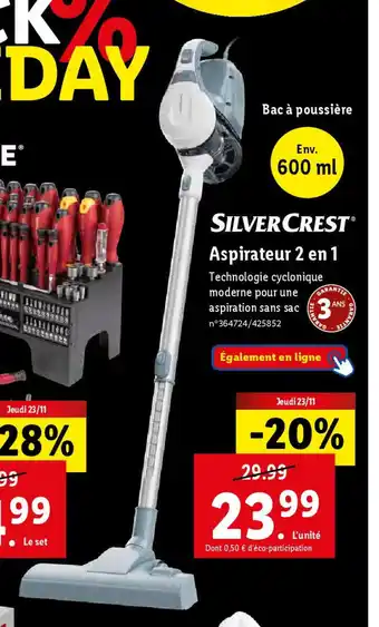 Lidl Aspirateur 2 en 1 offre