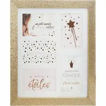 Stokomani Pêle-mêle 5 photos doré à paillettes offre
