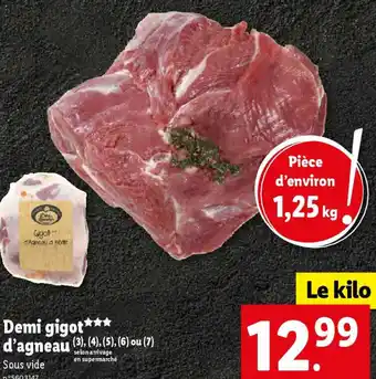 Lidl Demi gigot d'agneau offre