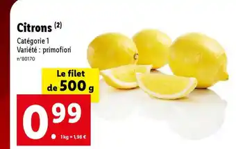 Lidl Citrons offre