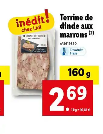 Lidl Terrine de dinde aux marrons offre