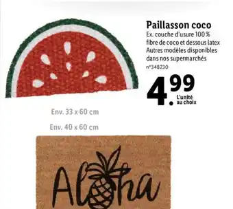 Lidl Paillasson coco offre