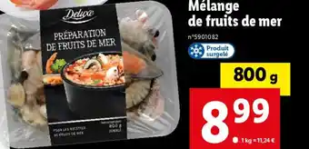 Lidl Mélange de fruits de mer offre