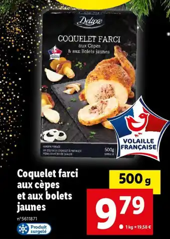 Lidl Coquelet farci aux cèpes et aux bolets jaunes offre