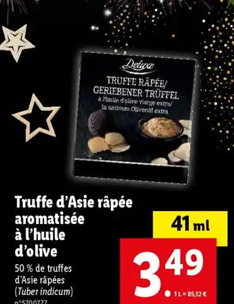 Lidl Truffe d'Asie râpée aromatisée à l'huile d'olive offre