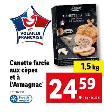 Lidl Canette farcie aux cèpes et à l'Armagnac* offre