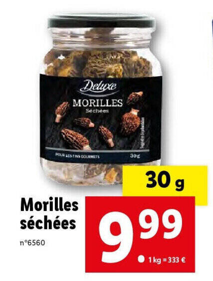 Promo Morilles séchées chez Lidl