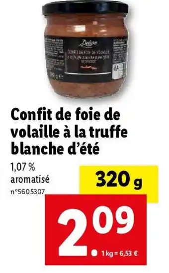 Lidl Confit de foie de volaille à la truffe blanche d'été offre