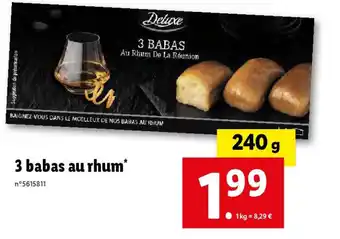Lidl 3 babas au rhum offre