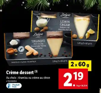 Lidl Crème dessert offre