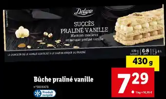 Lidl Bûche praliné vanille offre