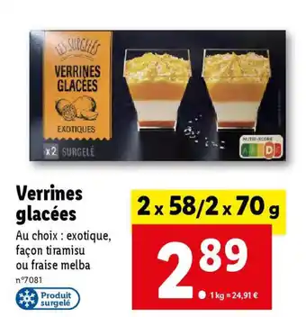 Lidl Verrines glacées offre