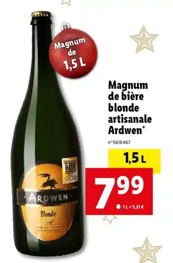 Lidl Magnum de bière blonde artisanale Ardwen offre