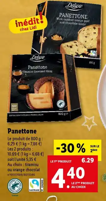 Lidl Panettone offre