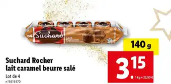 Lidl Suchard Rocher lait caramel beurre salé offre