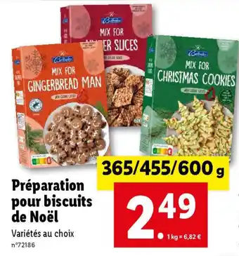 Lidl Préparation pour biscuits de Noël offre