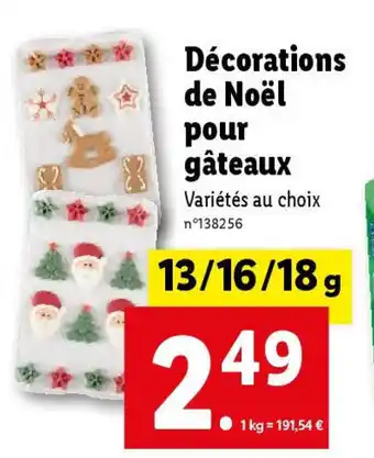 Décorations de Noël pour gâteaux