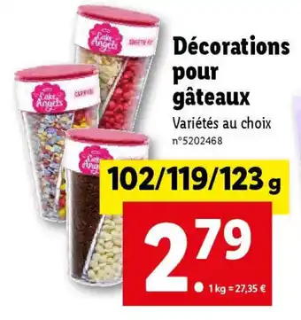 Lidl Décorations pour gâteaux offre