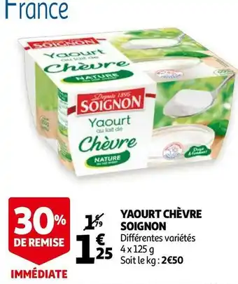 Auchan YAOURT CHÈVRE offre