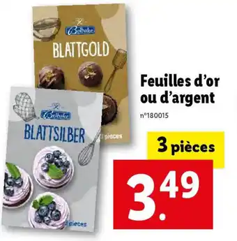 Lidl Feuilles d'or ou d'argent offre