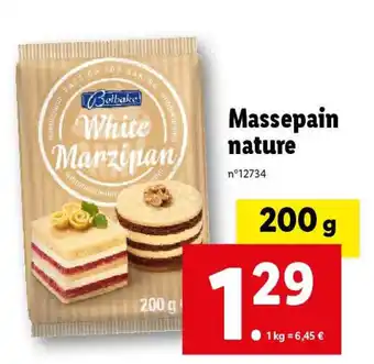 Lidl Massepain nature offre